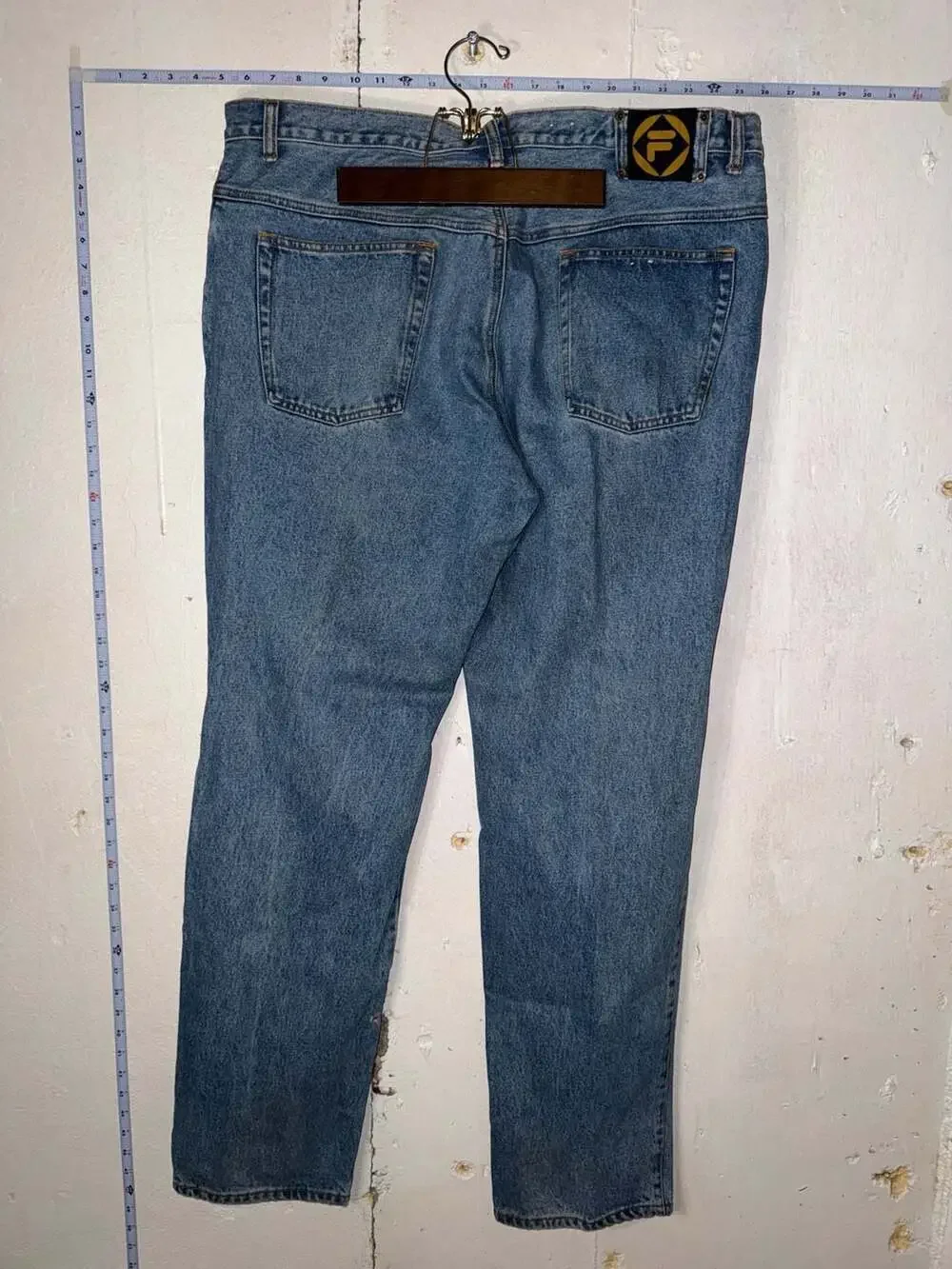 Vintage Fila Relaxed Fit Straight Leg Blue Denim Jeans Size 37x31
